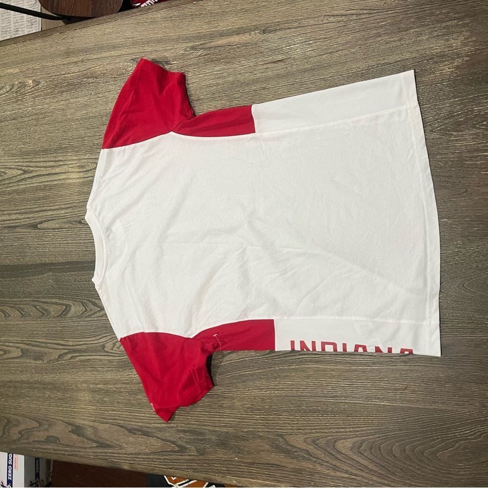 Russell Athletic Mens T-Shirt Indiana Hoosiers Short Sleeve White Red Size M - Picture 6 of 6